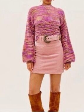 For Love & Lemons Kara Crop Sweater- SZ Medium